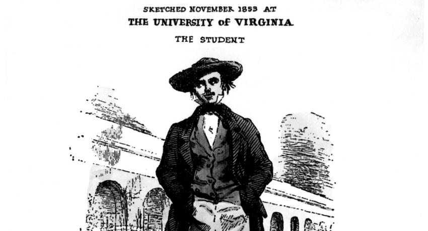Sketch of University of Virginia student, 1853