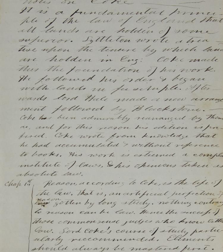 Image of an early page of Carrington student notebook