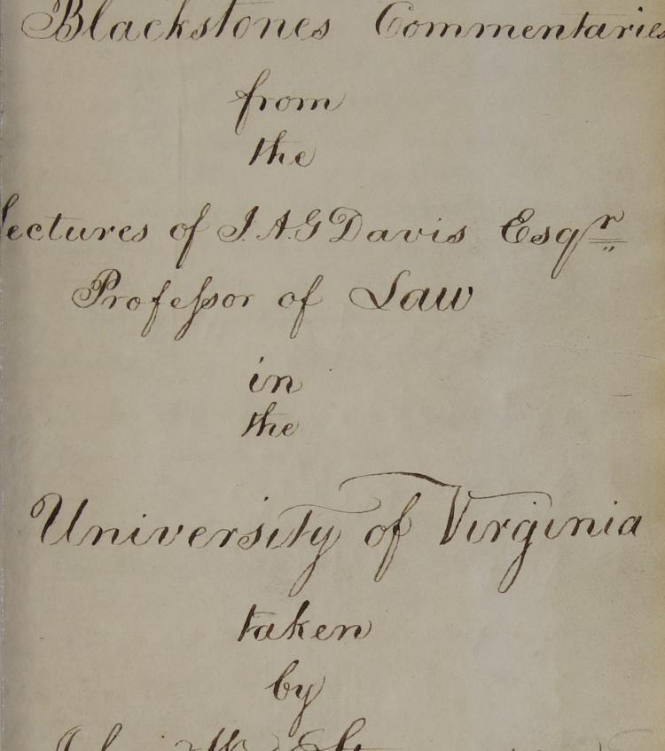 Image of an early page of Stevenson student notebook
